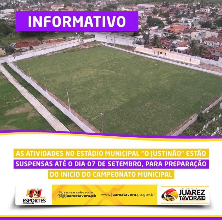 Gramado do Estádio 'O Justinão' passa por recuperação para dá início ao Campeonato Municipal de Juarez Távora