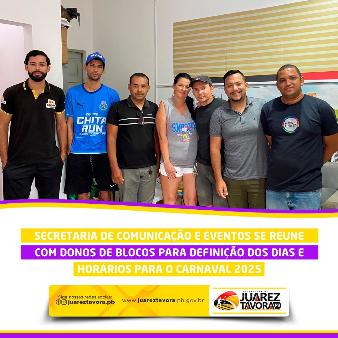 Secretaria de Comunicação e Eventos se reúne com organizadores de blocos para planejar o Carnaval 2025