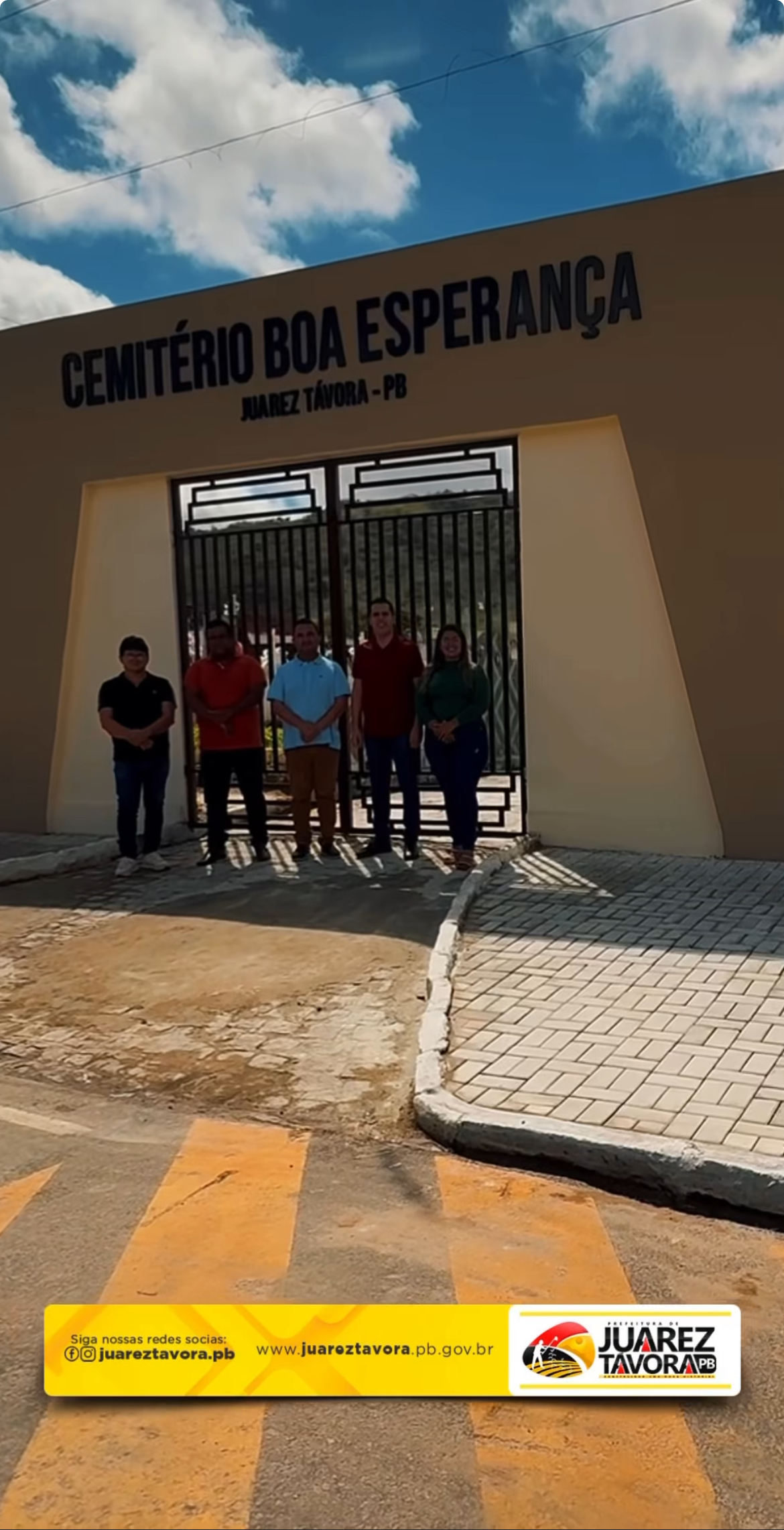 Prefeitura de Juarez Távora entrega reforma da fachada do Cemitério Boa Esperança